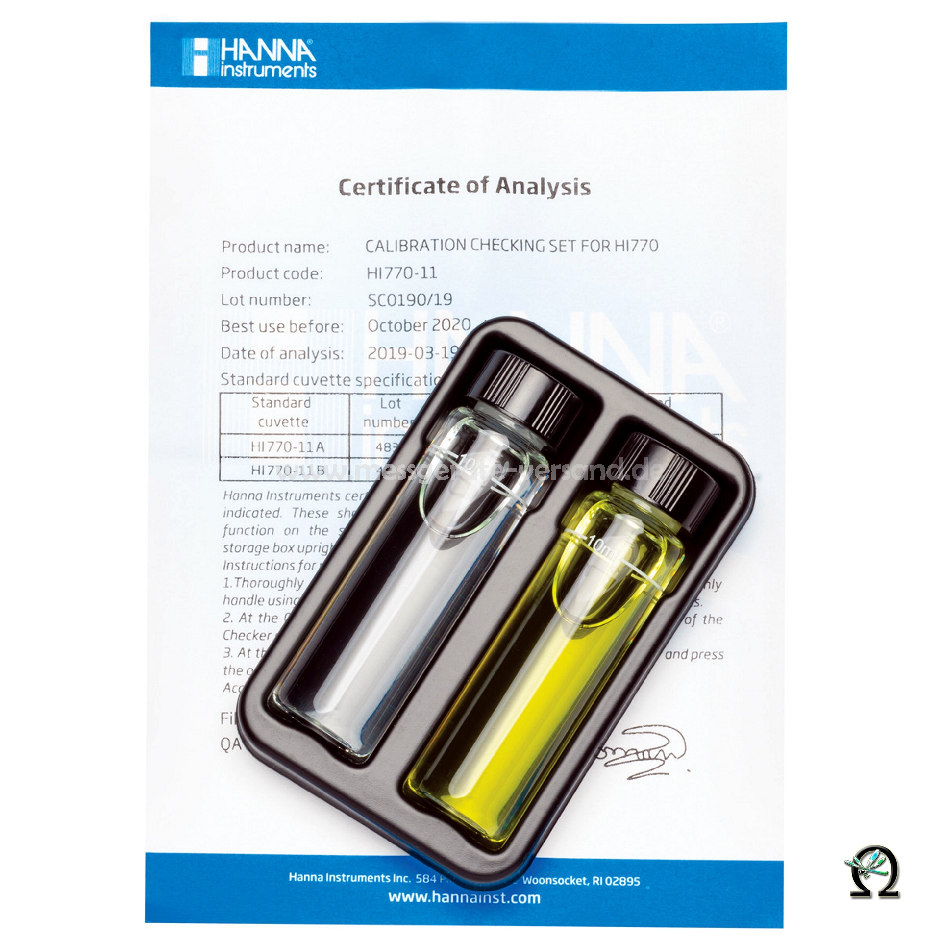 Kalibrierstandard HI770-11 Silikat 0 und 100 ppm Kalibrierstandard HI770-11 Silikat 0 und 100 ppm