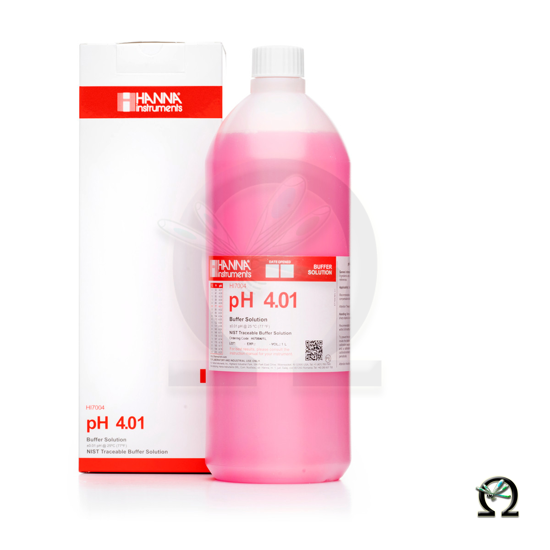 HI7004/1L Hanna Pufferlösung pH 4,01 1 Liter rot farbcodiert