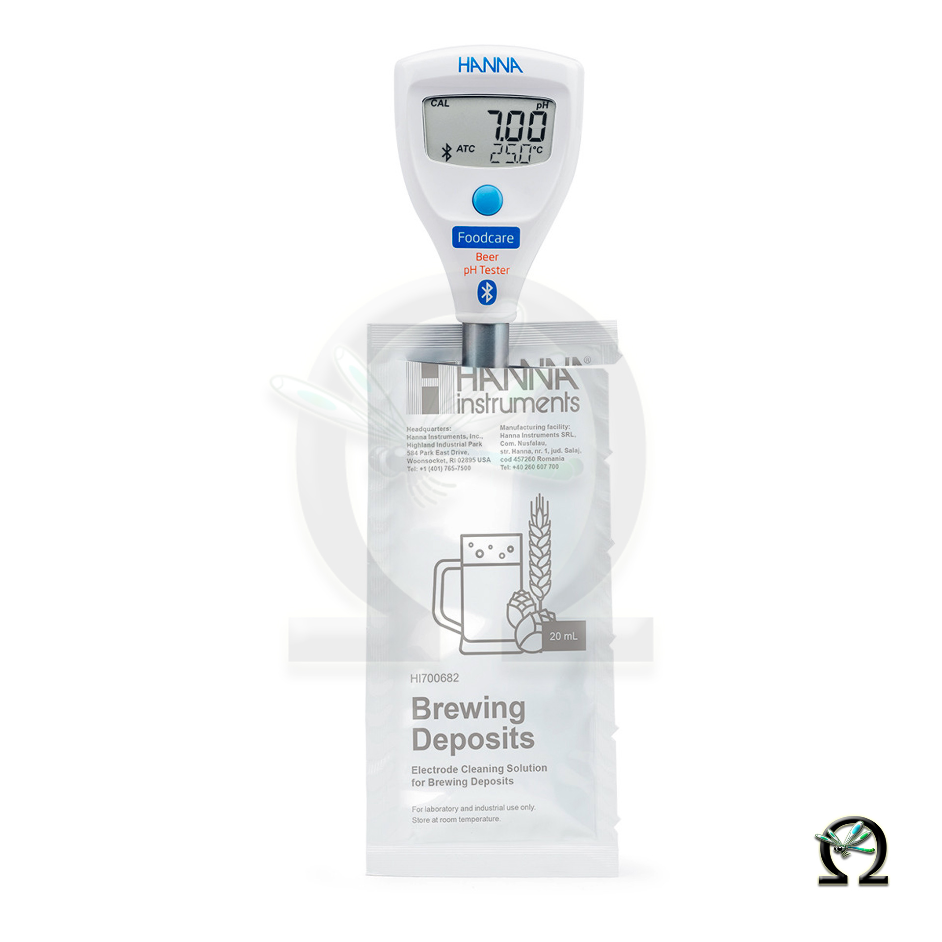 Der HI9810312 HALO2 Drahtloser pH-Tester für Bier mit Bluetooth lässt sich einfach reinigen