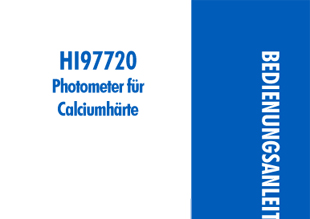 Die Bedienungsanleitung für das Hanna Kompakt-Photometer HI97720 für Calciumhärte 0,00-2,70 mg/L als PDF zum herunterladen und ausdrucken