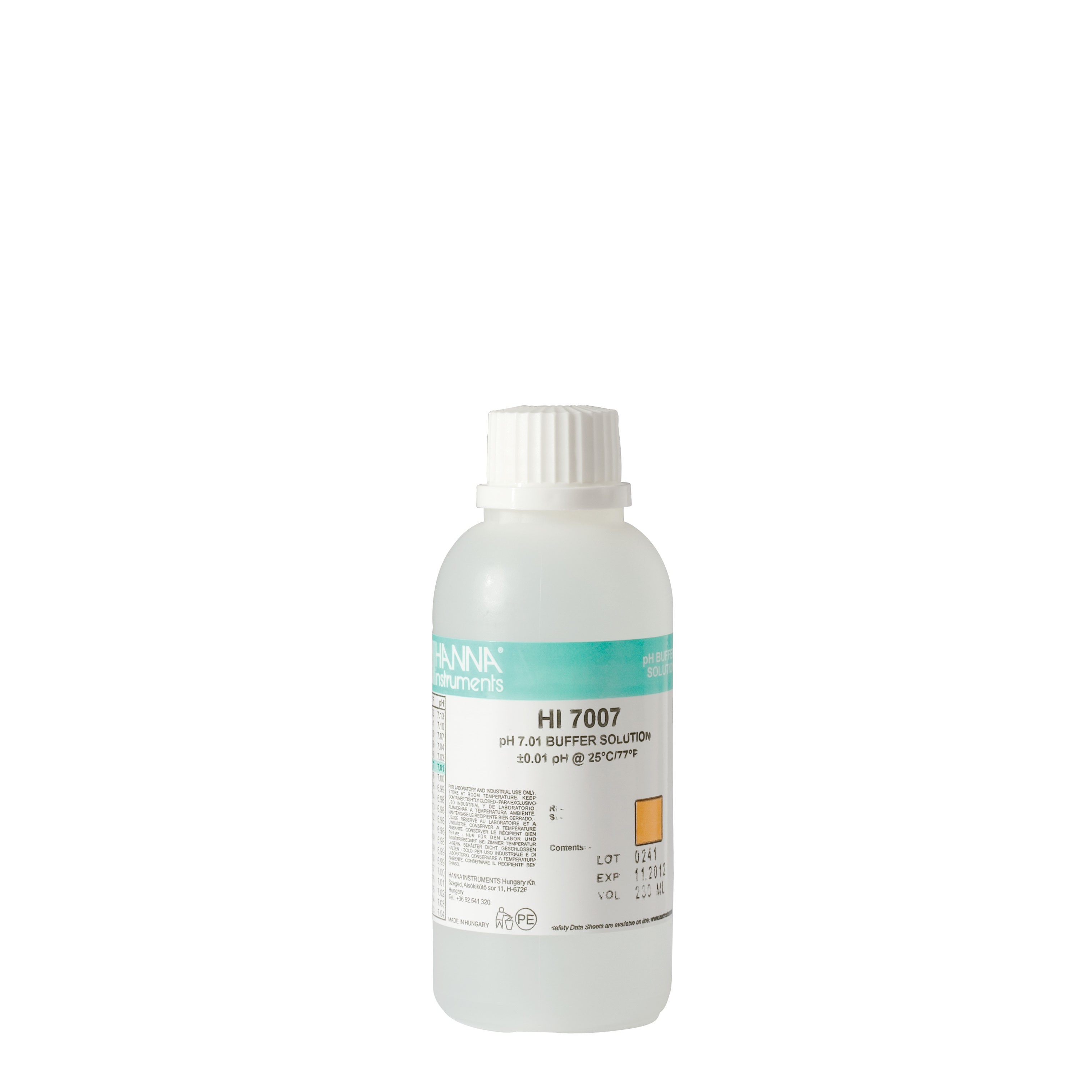 Hanna Pufferlösung HI7007 pH 7,01 230ml Hanna Pufferlösung HI7007 pH 7,01 230ml
