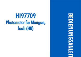 Die Bedienungsanleitung für das Hanna Kompakt-Photometer HI97709 für Mangan Hoch 0,0-20,0 mg/L als PDF zum herunterladen und ausdrucken