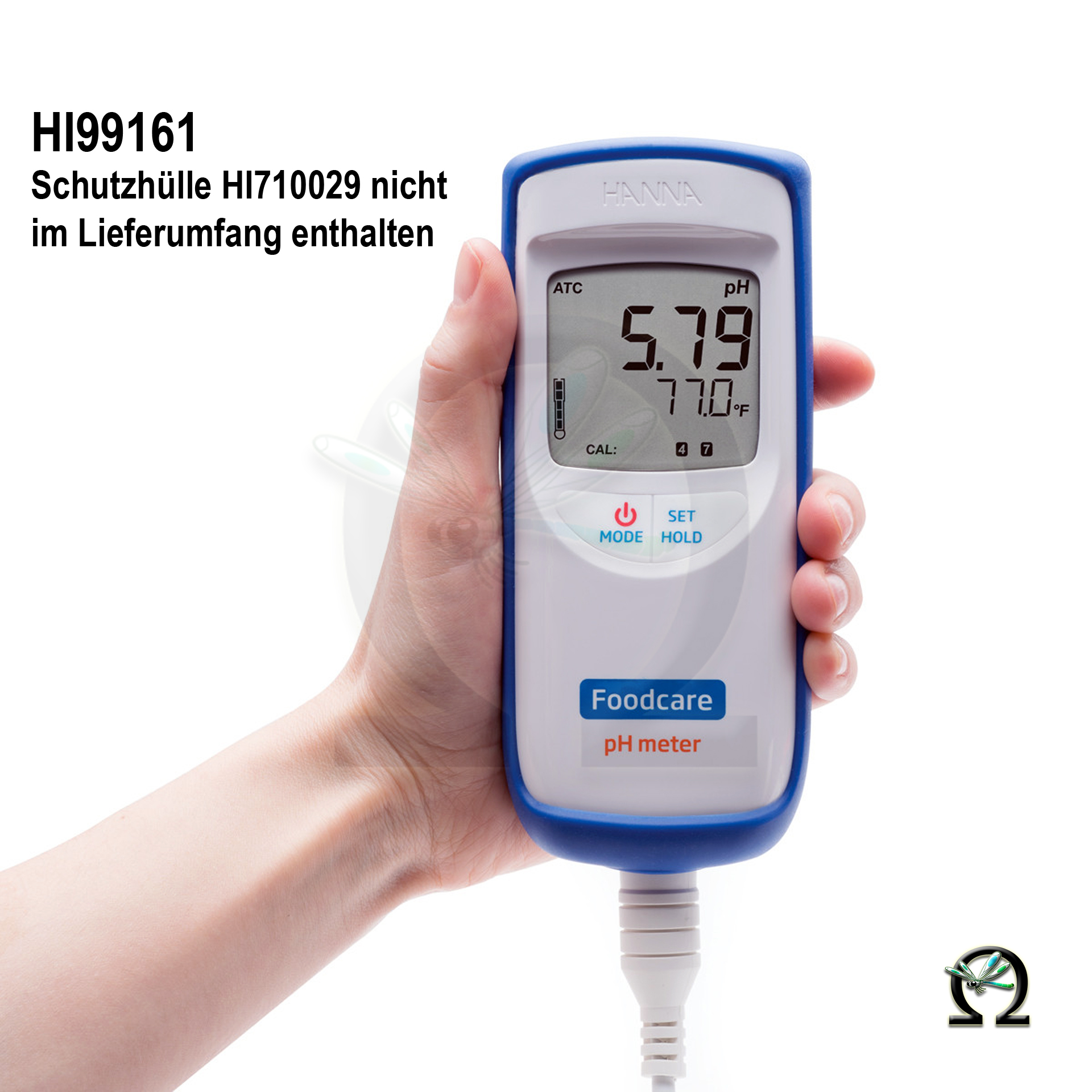 HI99161 Hanna pH-Messgerät für halbfeste & flüssige Lebensmittel mit optional erhältlicher Schutzhülle
