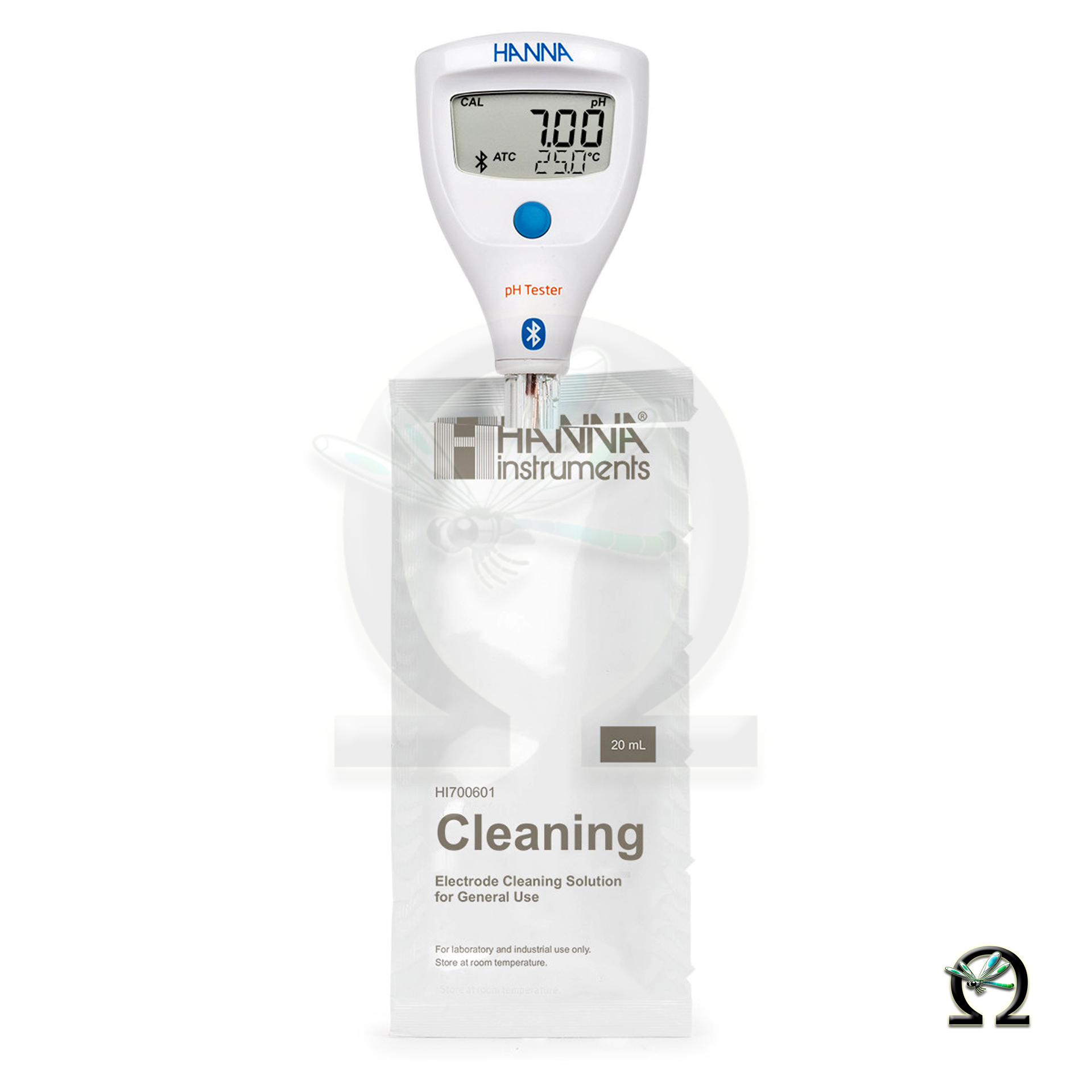 Der HI9810412 HALO2 Drahtloser pH-Tester mit wartungsfreier Elektrode für Messungen im Labor mit Bluetooth lässt sich leicht reinigen