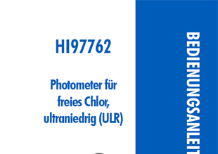 Die Bedienungsanleitung in deutsch für das Hanna Kompakt-Photometer HI97762 f. Freies Chlor Spuren 0,000-0,500 mg/L als PDF zum herunterladen und ausdrucken