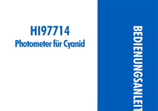 Die Bedienungsanleitung für das Hanna Kompakt-Photometer HI97714 Cyanid als PDF zum herunterladen und ausdrucken