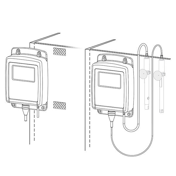 Befestigungsmöglichkeiten entweder 2× Saugnapf mit Clip oder 2× selbstklebendes Montageband Befestigungsmöglichkeiten entweder 2× Saugnapf mit Clip oder 2× selbstklebendes Montageband