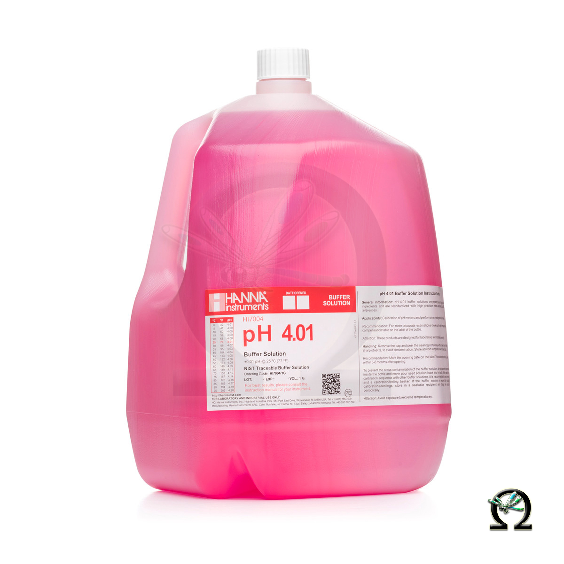 HI7004/1G Hanna Pufferlösung pH 4,01 3,78 Liter rot farbcodiert