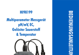 Die Bedienungsanleitung in deutsch für das Hanna Multiparameter-Handmessgerät HI98199 für pH, Leitfähigkeit und gelösten Sauerstoff als PDF zum herunterladen und ausdrucken.