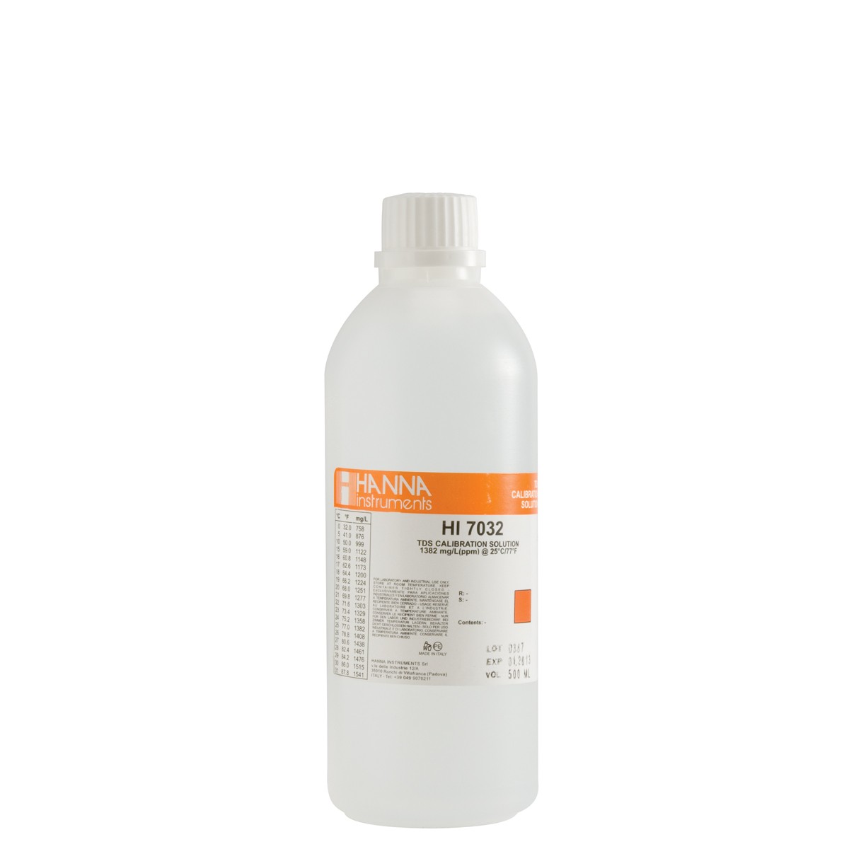 TDS-Kalibrierlösung, 1382 ppm (mg/l) 500ml