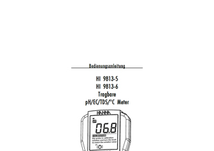 Die Bedienungsanleitung in deutsch für das Multiparameter-Handmessgerät Hanna HI9813-51 als PDF zum herunterladen und ausdrucken
