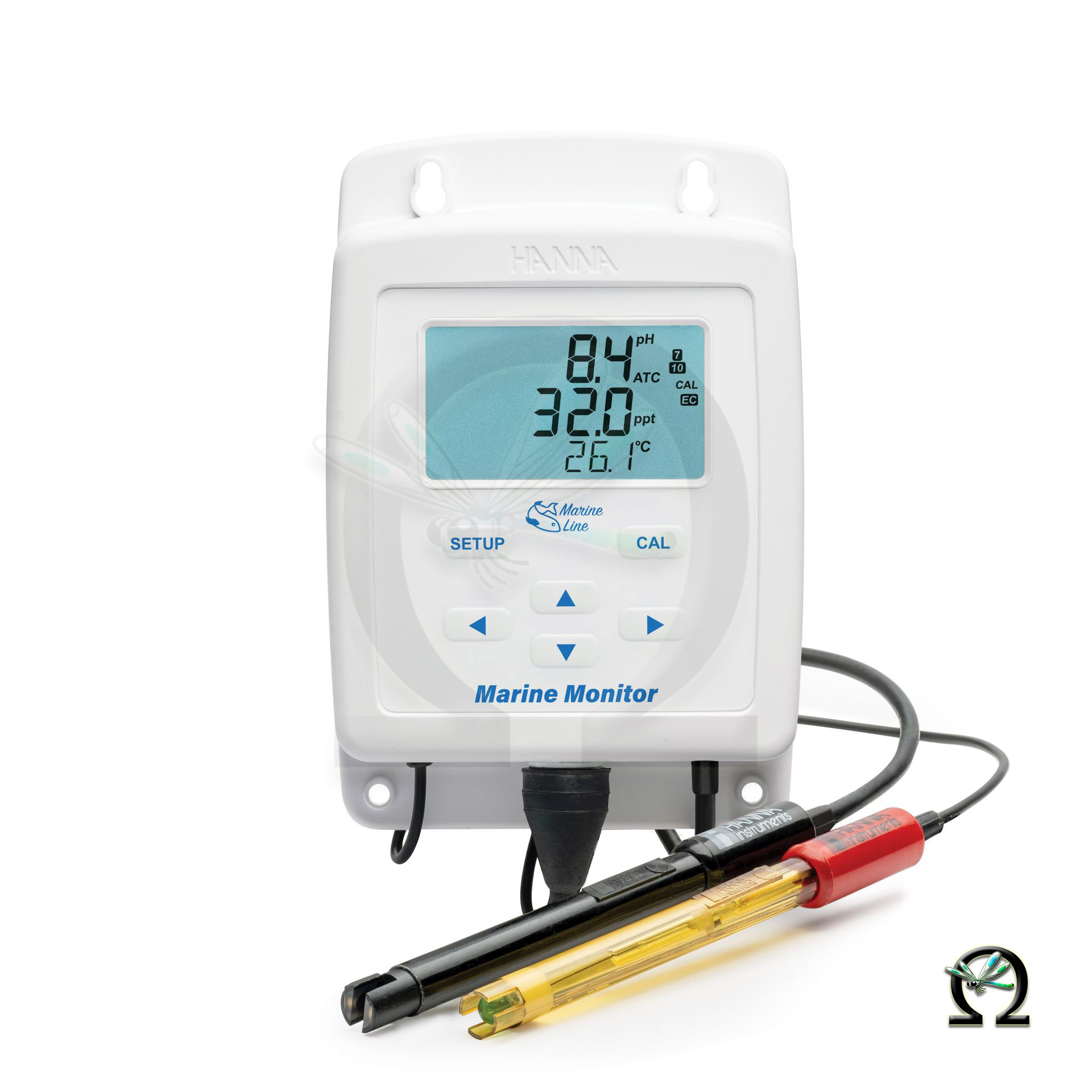 Monitor HI981520 für pH, Salzgehalt und Temperatur in Meerwasserquarien Monitor HI981520 für pH, Salzgehalt und Temperatur in Meerwasserquarien