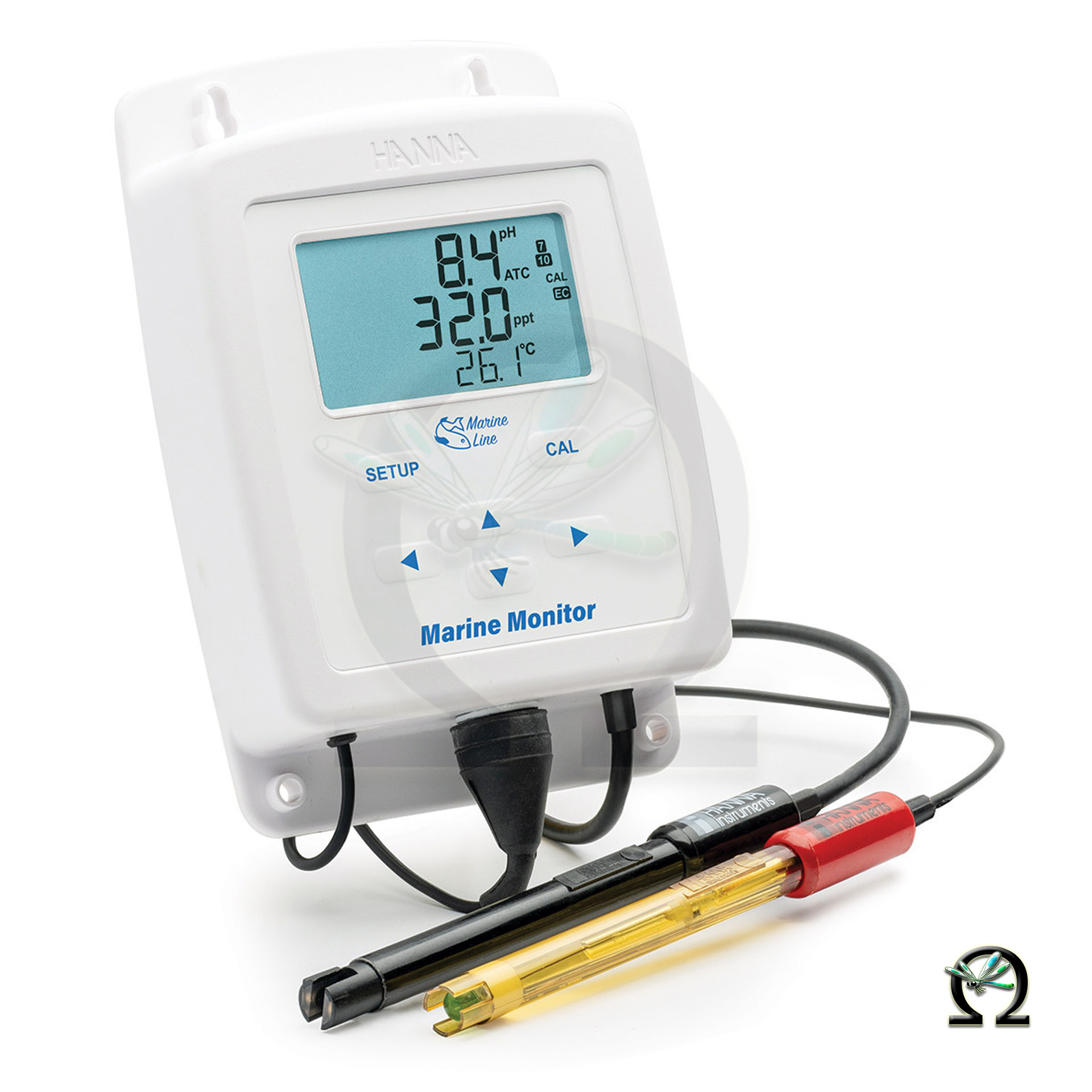 Monitor HI981520 für pH, Salzgehalt und Temperatur in Meerwasserquarien Monitor HI981520 für pH, Salzgehalt und Temperatur in Meerwasserquarien