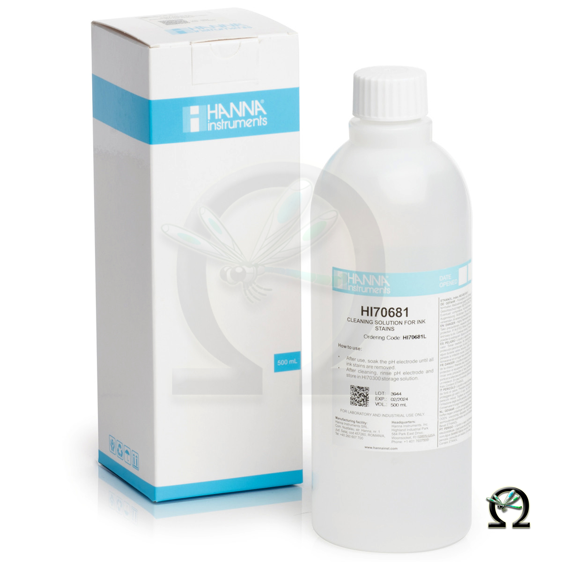 HI70681L Elektrodenreinigungslösung Anwendung Tintenflecken 500mL