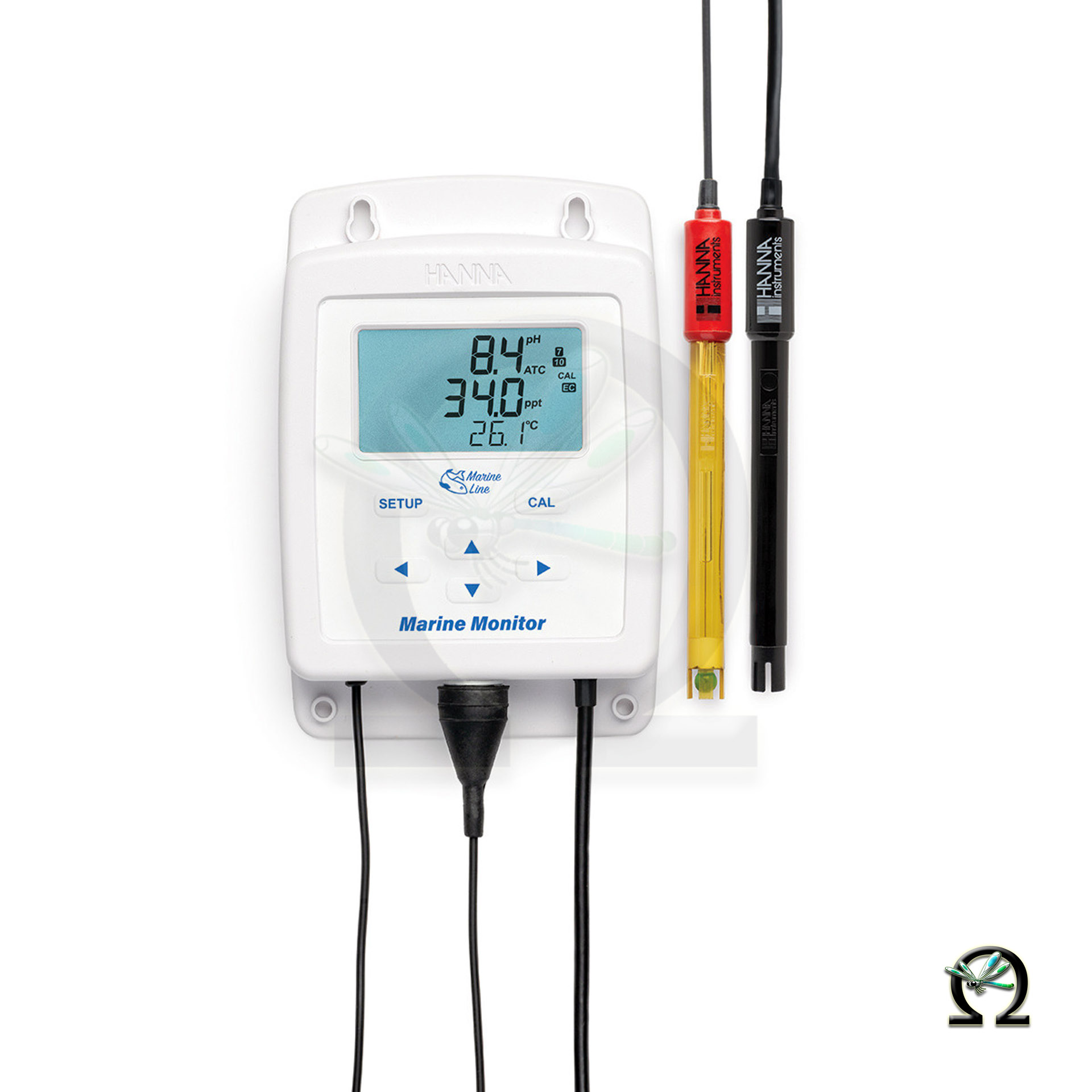 Monitor HI981520 für pH, Salzgehalt und Temperatur in Meerwasserquarien Monitor HI981520 für pH, Salzgehalt und Temperatur in Meerwasserquarien