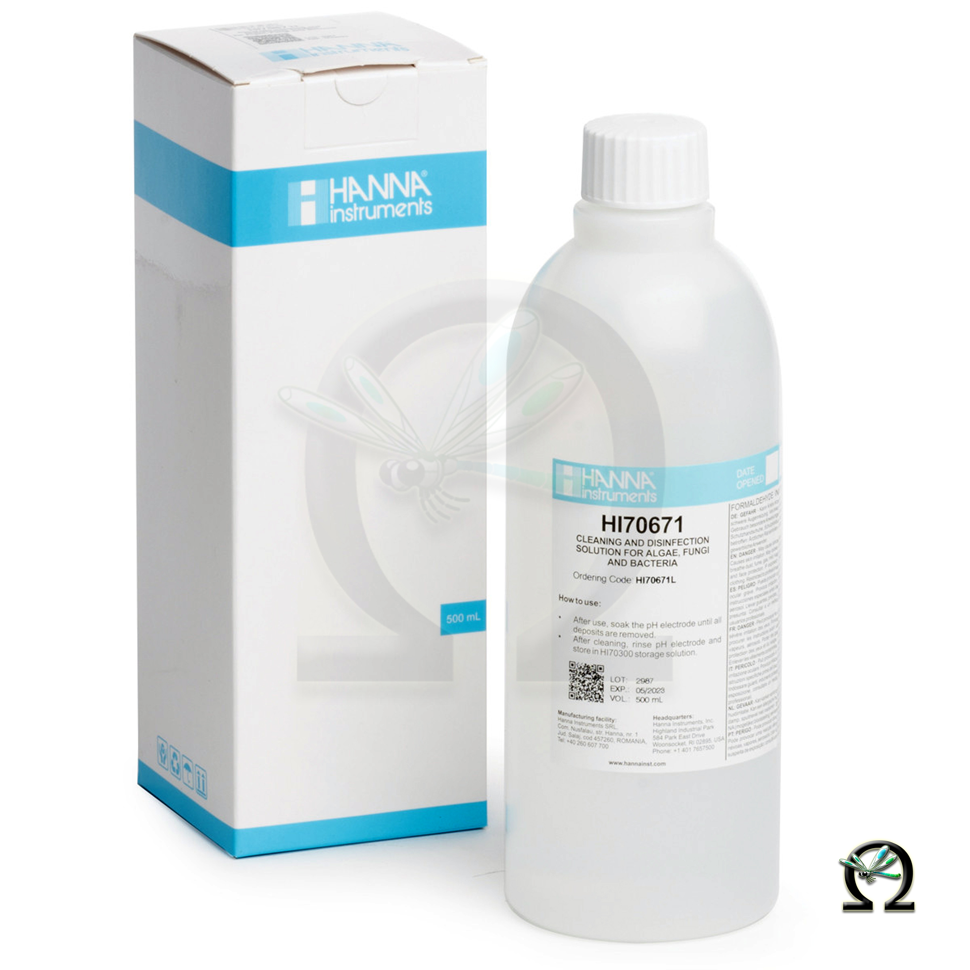 Hanna pH-/Redox-Elektrodenreinigungslösung HI70671L Anwendung Algen, Pilze Bakterien