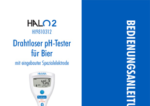  Die Bedienungsanleitung in deutsch von dem HALO2 Drahtlosen pH-Tester HI9810312 für Bier als PDF-Datei zum herunterladen und ausdrucken.