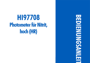 Die Bedienungsanleitung für das Hanna Kompakt-Photometer HI97708 Nitrit Hoch als PDF zum herunterladen und ausdrucken