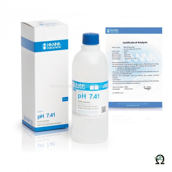 Hanna Pufferlösung HI5074 pH 7,41 in der 500 mL Flasche