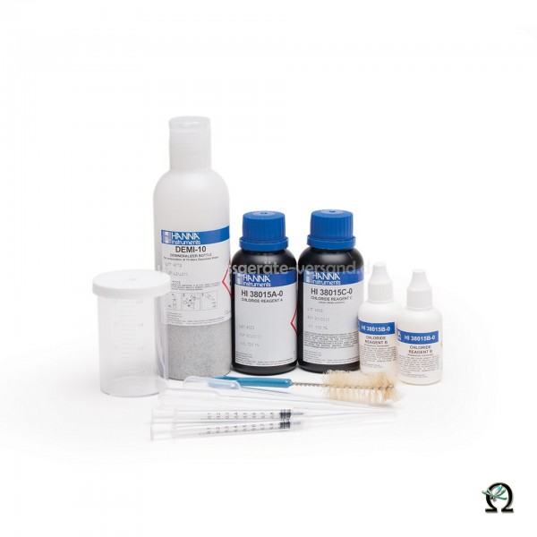 Hanna Testkit HI38015 für Chlorid (500-10000 mg/l / 5000-100000mg/l) 100 Tests