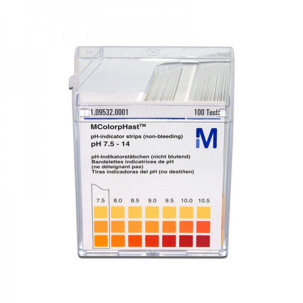 MColorpHast pH-Indikatorstäbchen pH 7,5-14,0 100 Stück