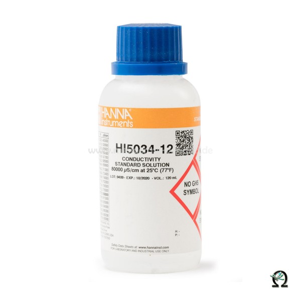Hanna EC-Kalibrierlösung HI5034-12 80.000 µS/cm in der 120mL-Flasche
