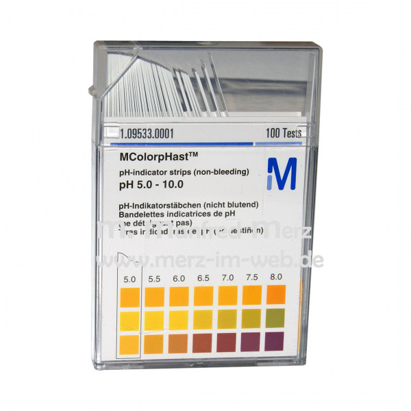 MColorpHast pH-Indikatorstäbchen pH 5,0-10,0 100 Stück