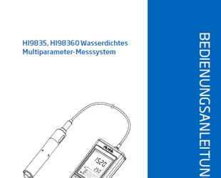 Die Bedienungsanleitung von dem Hanna Leitfähigkeits-, TDS-, und NaCl-Messgerät HI-9835 als PDF zum herunterladen
