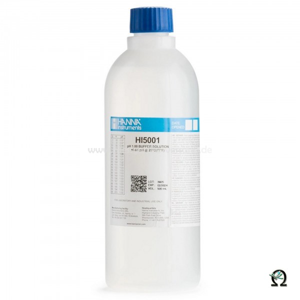 Hanna Pufferlösung HI5001 pH 1,00 in der 500 mL Flasche