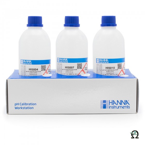 Kombipack Kalibrierlösung pH 4,01; 7,01 und 10,01; technische Qualität 3× 500mL-Flaschen