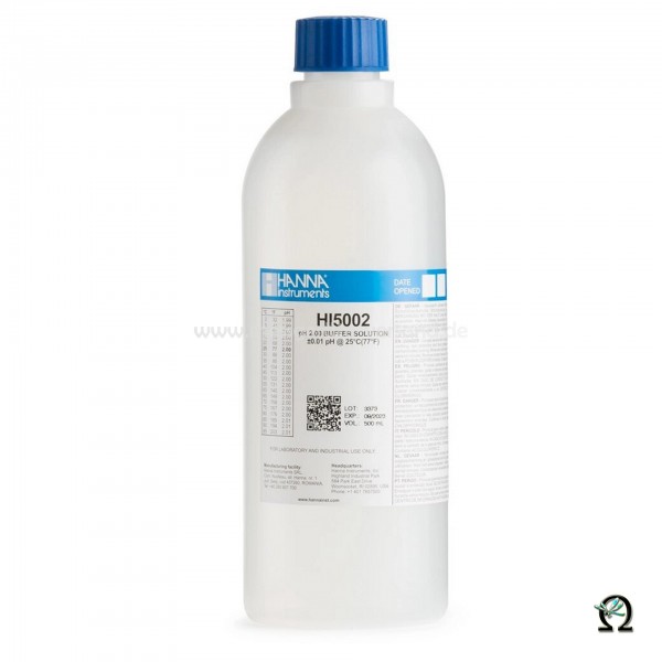 Hanna Pufferlösung HI5002 pH 2,00 in der 500 mL Flasche