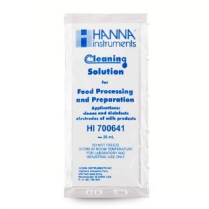 Hanna Elektrodenreinigungslösung HI700641P - Anwendung Molkereiprodukte - 25x Portionsbeutel